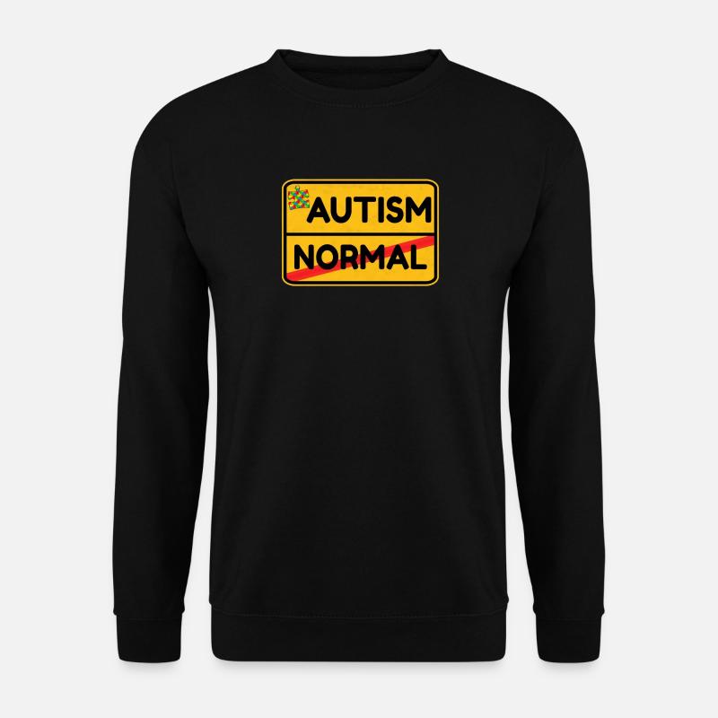 Straßenschild Autismus Behinderung Geschenk - Unisex Pullover - Schwarz