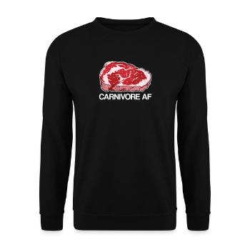 Carnivore AF Carnivore Ketogenic Diet Gift - Unisex Sweatshirt - black - Front - Alina (178cm) & Michal (187cm)