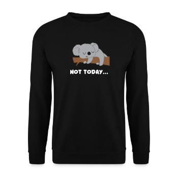 Koala - Koala Bear - Koala Bear - Not today - Unisex Sweatshirt - black - Front - Alina (178cm) & Michal (187cm)