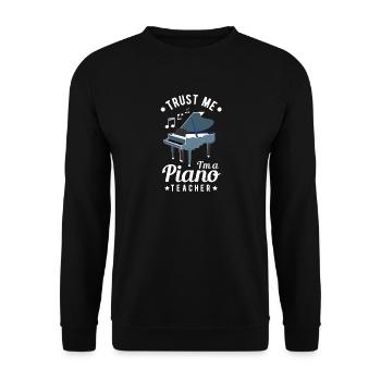Confiance du professeur de piano - cadeau - Sweat-shirt Unisexe - noir - Devant - Alina (178cm) & Michal (187cm)