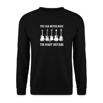 Gitarre Gitarren Bass E-Gitarre Gitarrist Bassist - Unisex Pullover - Schwarz - Vorne - Alina (178cm) & Michal (187cm)