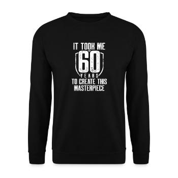 Cadeau d'anniversaire 60 ans chef d'oeuvre 60e - Sweat-shirt Unisexe - noir - Devant - Alina (178cm) & Michal (187cm)