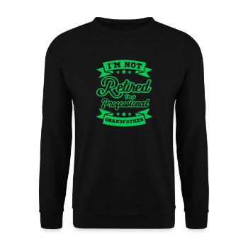 Oppa Geschenk - Unisex Pullover - Schwarz - Vorne - Alina (178cm) & Michal (187cm)