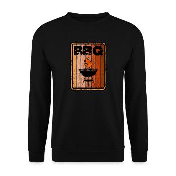 BBQ sign - Unisex Sweatshirt - black - Front - Alina (178cm) & Michal (187cm)