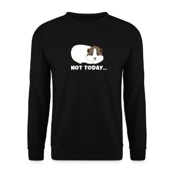 Meerschwein - Meerschweine - Laune - Faul - Unisex Pullover - Schwarz - Vorne - Alina (178cm) & Michal (187cm)