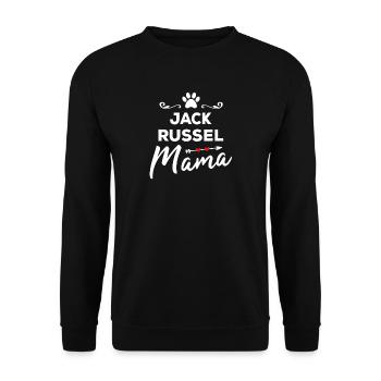 Jack Russel Dog Mama avec cœurs et patte - Sweat-shirt Unisexe - noir - Devant - Alina (178cm) & Michal (187cm)