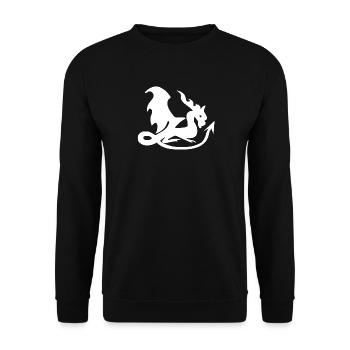 Fanshirts fantastiques, Silhouette de wyverne, Créatures mythiques - Sweat-shirt Unisexe - noir - Devant - Alina (178cm) & Michal (187cm)