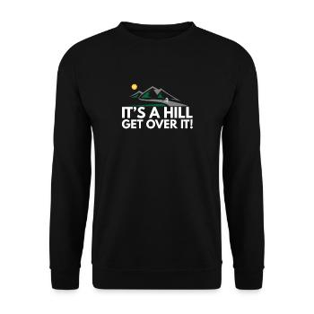 C’est une colline - Drôle de cyclisme - Sweat-shirt Unisexe - noir - Devant - Alina (178cm) & Michal (187cm)