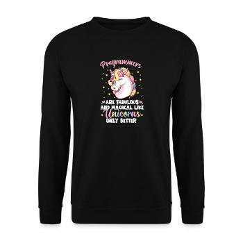 Les programmeurs sont fabuleux et magiques - Sweat-shirt Unisexe - noir - Devant - Alina (178cm) & Michal (187cm)