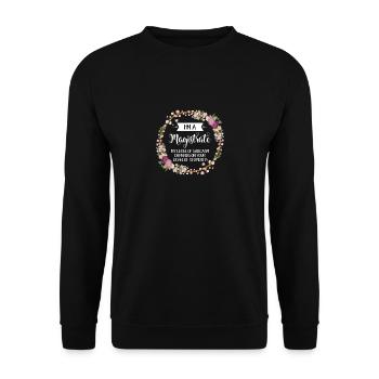 I'm A Magistrate My Level Of Sarcasm Depends On - Unisex Sweatshirt - black - Front - Alina (178cm) & Michal (187cm)
