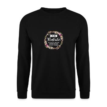 Je suis un illustrateur Mon niveau de sarcasme dépend de - Sweat-shirt Unisexe - noir - Devant - Alina (178cm) & Michal (187cm)