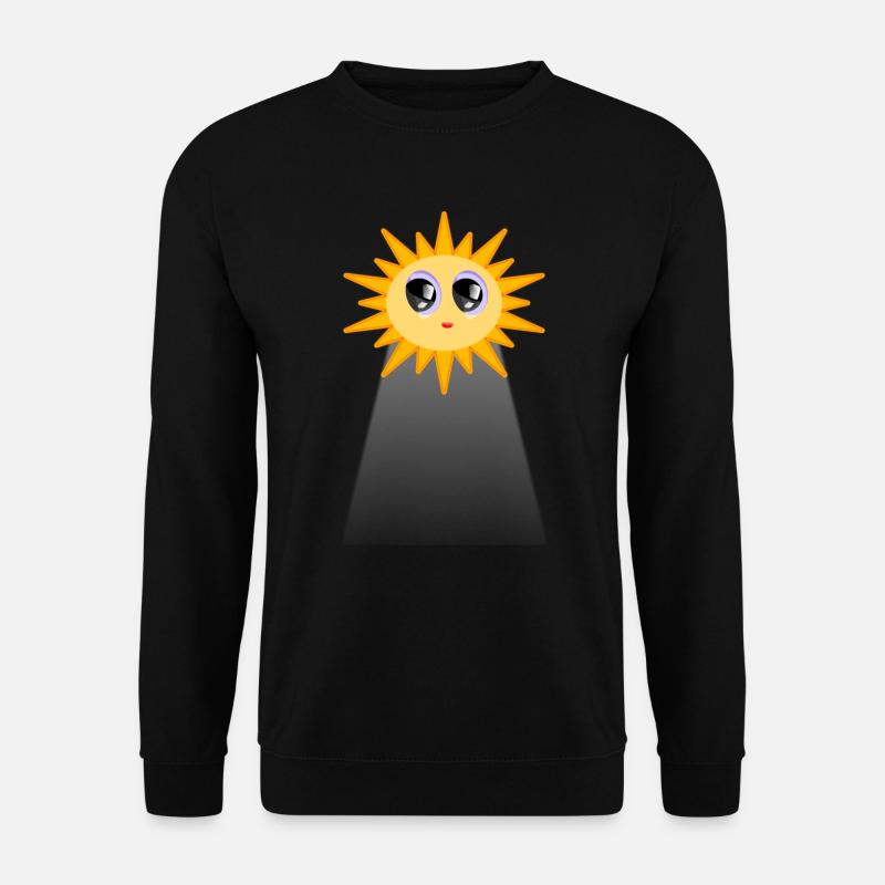 Sun Rays Kawaii Art - Unisex Sweatshirt - black