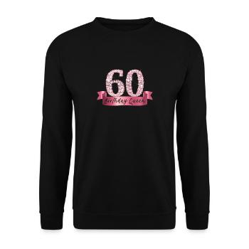 Classy Stunning 60th Birthday Diamond Apparel - Unisex Pullover - Schwarz - Vorne - Alina (178cm) & Michal (187cm)