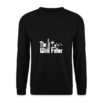 Winzer Wein Spruch für Weinliebhaber - Unisex Pullover - Schwarz - Vorne - Alina (178cm) & Michal (187cm)