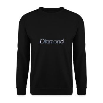 Stilisierter Text mit Diamant - Unisex Pullover - Schwarz - Vorne - Alina (178cm) & Michal (187cm)
