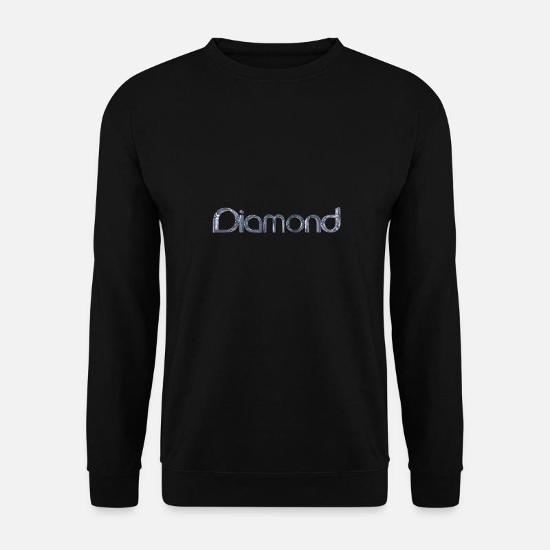 Diamond Stylized Text - Unisex Sweatshirt - black