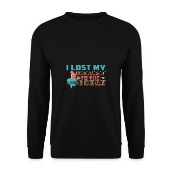 Taucher Tauchen Design Schnorcheln - Unisex Pullover - Schwarz - Vorne - Alina (178cm) & Michal (187cm)