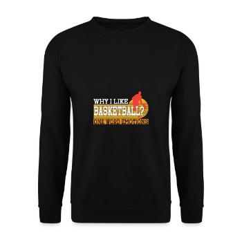 Basketball Spruch Motiv I Basketballer - Unisex Pullover - Schwarz - Vorne - Alina (178cm) & Michal (187cm)