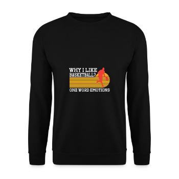 Basketball Spruch Motiv I Basketballer - Unisex Pullover - Schwarz - Vorne - Alina (178cm) & Michal (187cm)