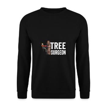 Woodworking Tree Surgeon Lumberjack - Unisex Sweatshirt - black - Front - Alina (178cm) & Michal (187cm)