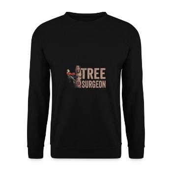 Woodworking Tree Surgeon Lumberjack - Unisex Sweatshirt - black - Front - Alina (178cm) & Michal (187cm)