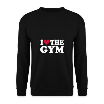 Workout Motivation Fitness I Love Going To The Gym - Unisex Sweatshirt - black - Front - Alina (178cm) & Michal (187cm)