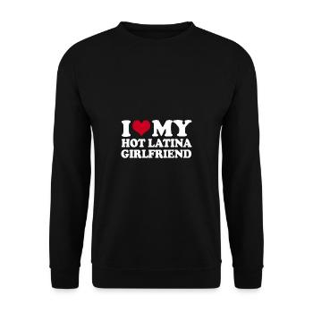 J’aime ma petite amie latine chaude - Sweat-shirt Unisexe - noir - Devant - Alina (178cm) & Michal (187cm)