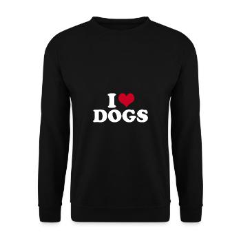 Dog I Love Dogs - Unisex Sweatshirt - black - Front - Alina (178cm) & Michal (187cm)