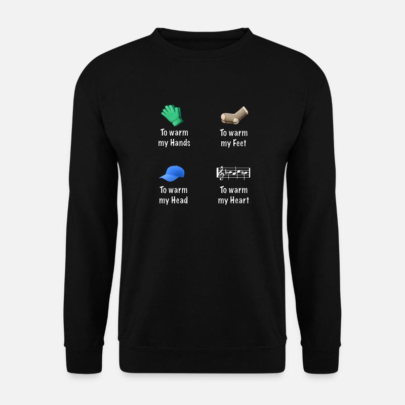 to warm my heart (Bach) - Unisex Pullover - Schwarz