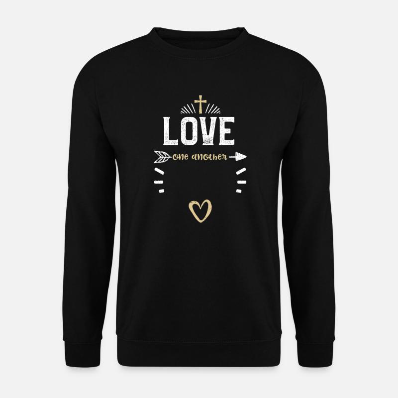 Love one another - Jesus - Unisex Sweatshirt - black
