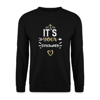 C’est ton anniversaire - Jésus - Sweat-shirt Unisexe - noir - Devant - Alina (178cm) & Michal (187cm)