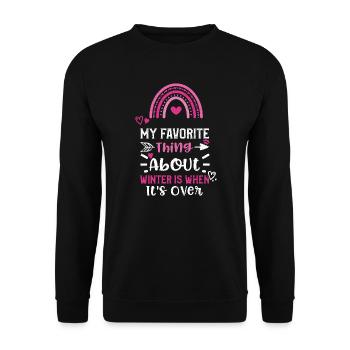 My Favorite Thing About Winter I... - Unisex Sweatshirt - black - Front - Alina (178cm) & Michal (187cm)