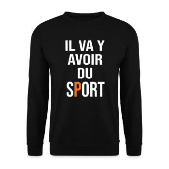 Il va y avoir du sport coach coaching - Sweat-shirt Unisexe - noir - Devant - Alina (178cm) & Michal (187cm)
