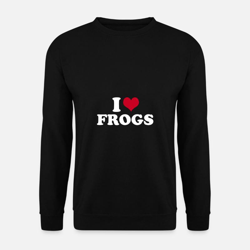I Love Frogs Frog - Unisex Sweatshirt - black