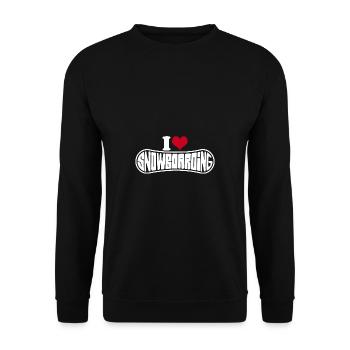 Snowboarder I Love Snowboarding Snowboard - Unisex Sweatshirt - black - Front - Alina (178cm) & Michal (187cm)