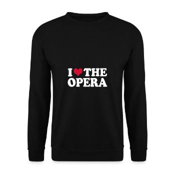 I Love The Opera - Unisex Sweatshirt - black - Front - Alina (178cm) & Michal (187cm)