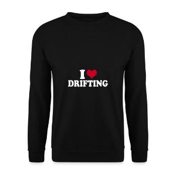I Love Drifting - Unisex Pullover - Schwarz - Vorne - Alina (178cm) & Michal (187cm)