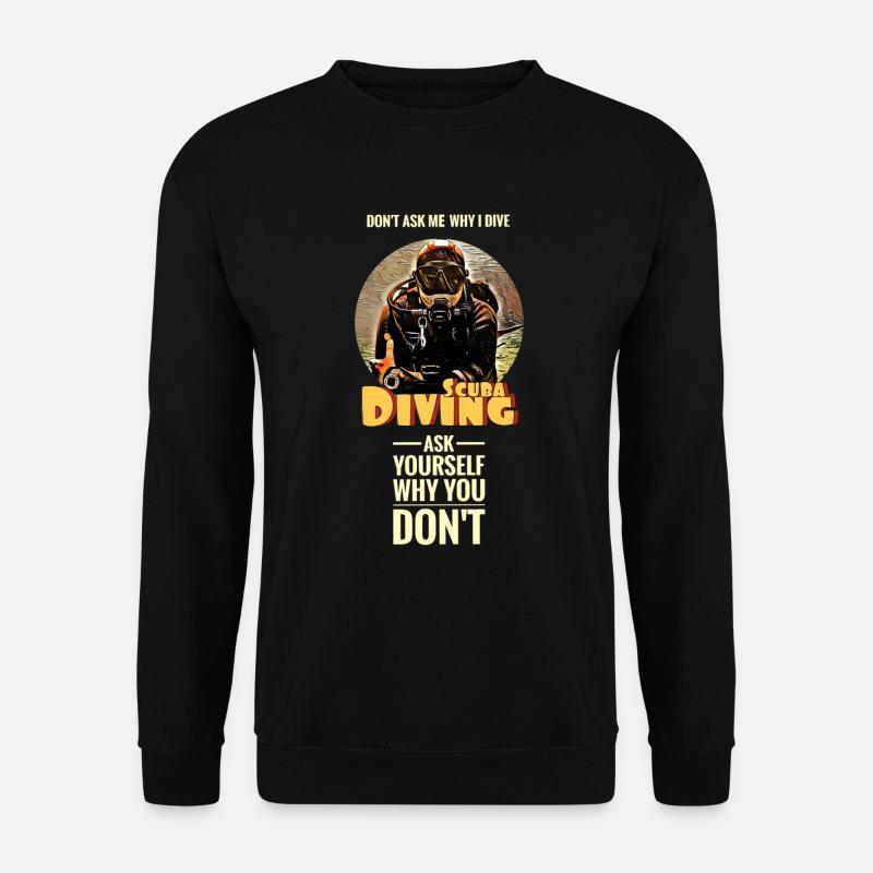 Plongée sous-marine, plongeur - Sweat-shirt Unisexe - noir