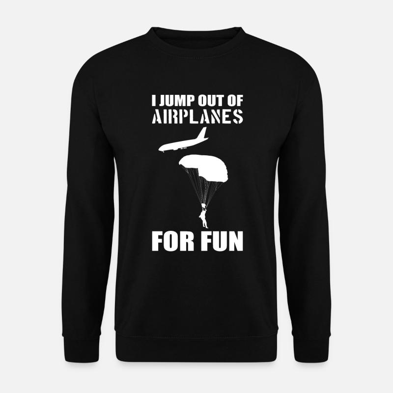 Funny skydiving skydiver - Unisex Sweatshirt - black