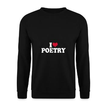 Poet I Love Poetry - Unisex Sweatshirt - black - Front - Alina (178cm) & Michal (187cm)