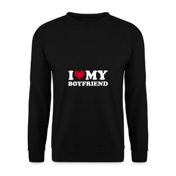 I Love My Boyfriend - Unisex Sweatshirt - black - Front - Alina (178cm) & Michal (187cm)