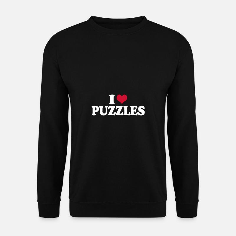 Puzzle I Love Puzzles - Unisex Sweatshirt - black