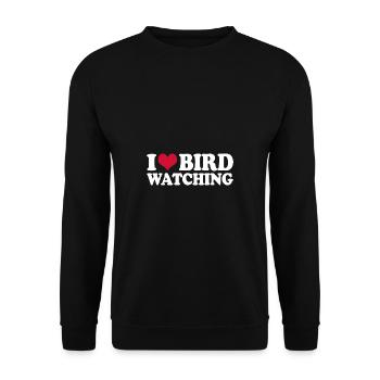 Ornithology Birdwatching I Love Bird Watching - Unisex Sweatshirt - black - Front - Alina (178cm) & Michal (187cm)