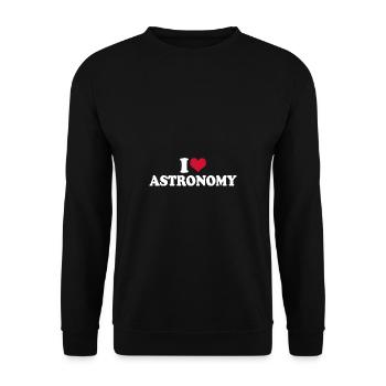 I Love Astronomy Solar System and Space - Unisex Sweatshirt - black - Front - Alina (178cm) & Michal (187cm)