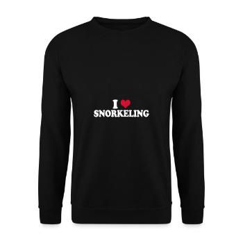 Snorkeling J’adore Snorkeling Plongée Plongeur - Sweat-shirt Unisexe - noir - Devant - Alina (178cm) & Michal (187cm)