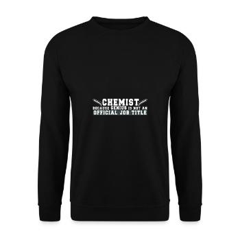 Chemie Lehrer Wissenschaftler Chemieker - Unisex Pullover - Schwarz - Vorne - Alina (178cm) & Michal (187cm)