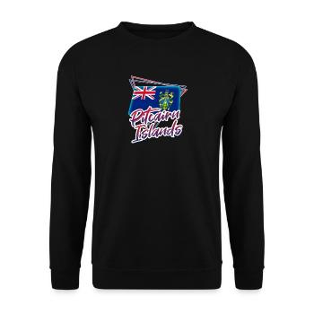 Pitcairn Islands - Unisex Sweatshirt - black - Front - Alina (178cm) & Michal (187cm)