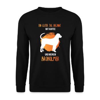 Broholmer - Unisex Pullover - Schwarz - Vorne - Alina (178cm) & Michal (187cm)