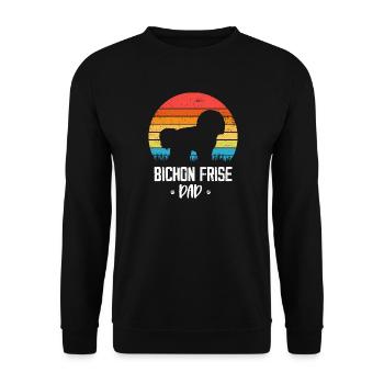Bichon Frise - Sweat-shirt Unisexe - noir - Devant - Alina (178cm) & Michal (187cm)