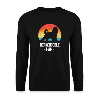 Bernedoodle Dog - Unisex Sweatshirt - black - Front - Alina (178cm) & Michal (187cm)